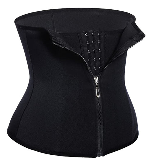 Amazon hot-selling zipper three-breasted belt neoprene corset body burst SWEAT fitness postpartum body girdle - Pure Forms
