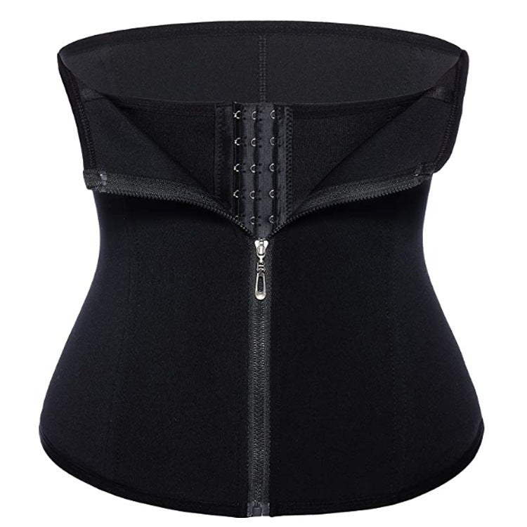 Amazon hot-selling zipper three-breasted belt neoprene corset body burst SWEAT fitness postpartum body girdle - Pure Forms