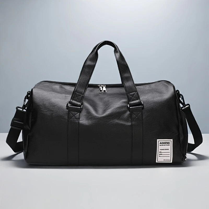 Faux Leather Sport & Travel Fitness Bag