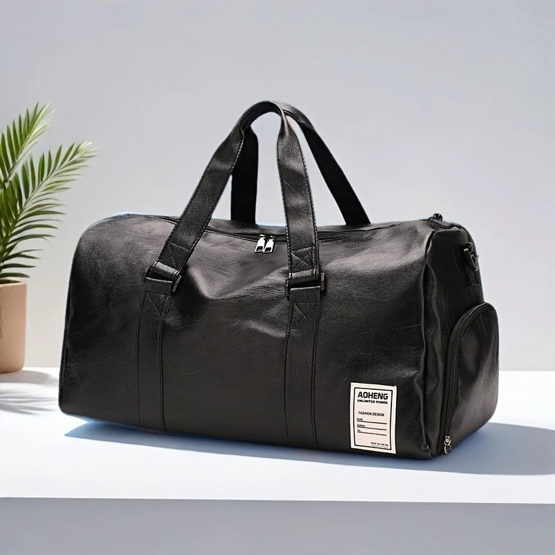 Faux Leather Sport & Travel Fitness Bag